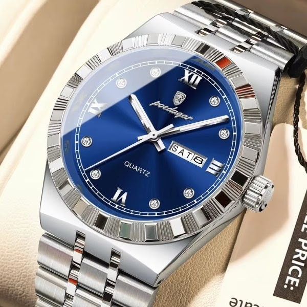 Poedagar 872 Luxury Men’s Stainless Steel Watches